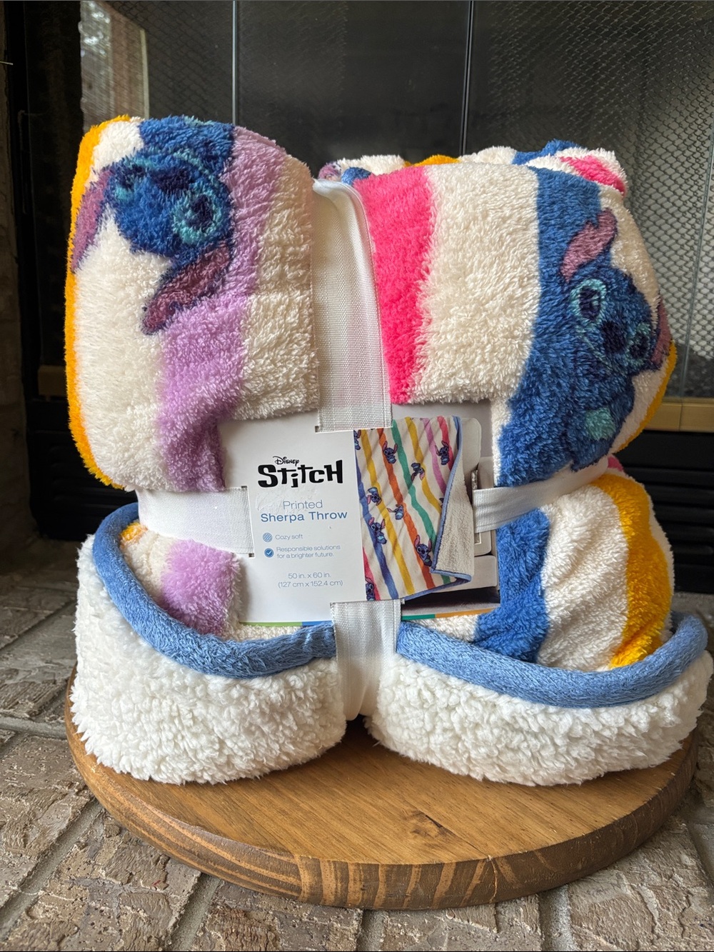 Disney Stitch Tropical Beach Sherpa Oversized Throw Blanket 40"x 50" GIFT NEW